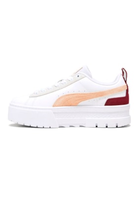 Tênis Puma Mayze Mix Feminino Branco/Bordô