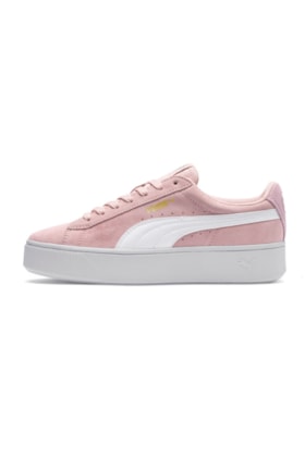 Tenis Puma Vikky Platform BDP Feminino Rosa/Cinza Tenis Puma Vikky Platform BDP Feminino Rosa/Cinza