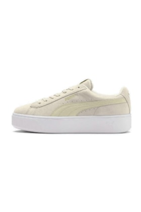 Tênis Puma Vikky Platform Stacked Sd Feminino Bege/Cinza Tênis Puma Vikky Platform Stacked Sd Feminino Bege/Cinza