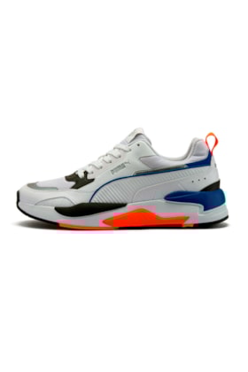 Tenis PUMA X-Ray 2 Square BDP Branco/Azul/Laranja Tenis PUMA X-Ray 2 Square BDP Branco/Azul/Laranja