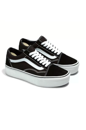 Tênis Vans Old Skool Plataforma Preto/Branco V1002001070011