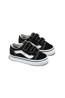 Tênis Vans Old Skool Velcro Infantil Preto/Branco V1001200210001