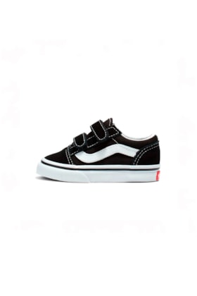 Tênis Vans Old Skool Velcro Infantil Preto/Branco V1001200210001