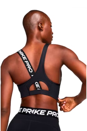 Top Nike Pro Swoosh Feminino Preto