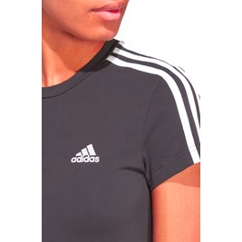 Vestido Camiseta Adidas Essentials 3-stripes Preto