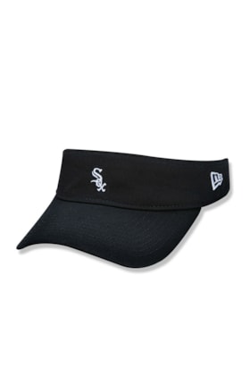 Viseira New Era Chicago White Sox Sun Team Mini Logo Preta/Branca Viseira New Era Chicago White Sox Sun Team Mini Logo Preta/Branca